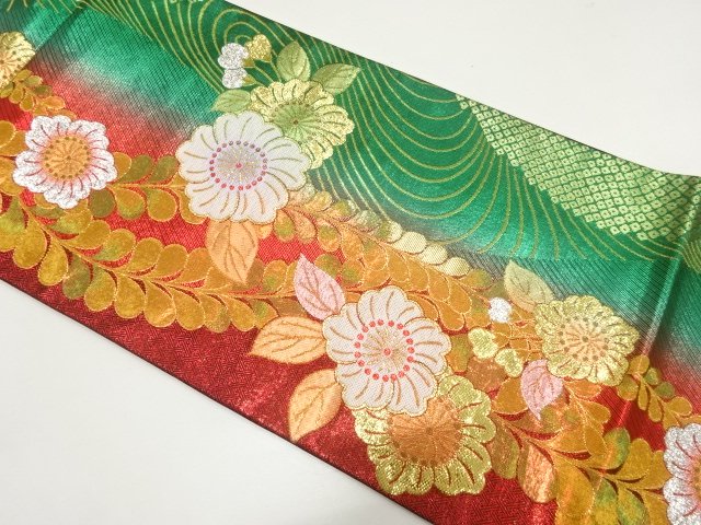 JAPANESE FUKURO OBI FOR FURISODE / WOVEN TSUJIGAHANA